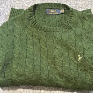 Polo by Ralph Lauren Green Cable Knit Sweater